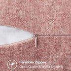 MIULEE Decorative Couch Throw Pillow Covers 20x20 Inch Blush Pink 2 Pack