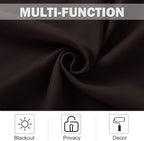 NICETOWN Kitchen Blackout Window Treatments Curtains - Eyelet Top Home Fashion Blackout Curtains Tailored Panels (Double Panels, W42 x L36 inches 1.2 inches Header, Toffee Brown)