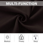 NICETOWN Kitchen Blackout Window Treatments Curtains - Eyelet Top Home Fashion Blackout Curtains Tailored Panels (Double Panels, W42 x L36 inches 1.2 inches Header, Toffee Brown)