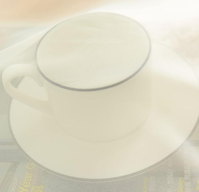 SpaceDresser Basic Rod Pocket Sheer Voile Window Curtain Panels Ivory 1 Pair 2 Panels 52 Width 90 Inch Long for Kitchen Bedroom Children Living Room Yard(Ivory,52 W x 90 L)