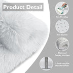 8x10 Fluffy Area Rugs for Living Room,Shag Area Rug for Bedroom,Soft White Fuzzy Rug Non-Shedding Indoor Plush Carpet for Kids Bedroom Nursery Home Decor