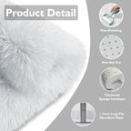 9x12 Fluffy Area Rugs for Living Room Bedroom,Large White Fuzzy Shag Rug