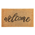KANKUN Coco Coir Door Mat with Heavy Duty Backing, Welcome Doormat (17" x 30"), Doormat Entrance (Welcome3)
