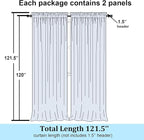 Simplebrand Ivory Sheer Curtains 120 Inches Long, Extra Long Rod Pocket Solid Color Window Sheer Curtain Panels, Elegant Curtains & Drapes for Living Room, Bedroom 2 Panels (Ivory, 59" W x 120" L)