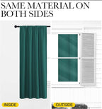 NICETOWN 2 Panels Blackout Curtains, Rod Pocket Window Curtains Room Darkning Drapes for Bedroom/Living Room, Thermal Insulated Solid Draperies for Home Office/Study, 62 by 72-Inch, Hunter Green