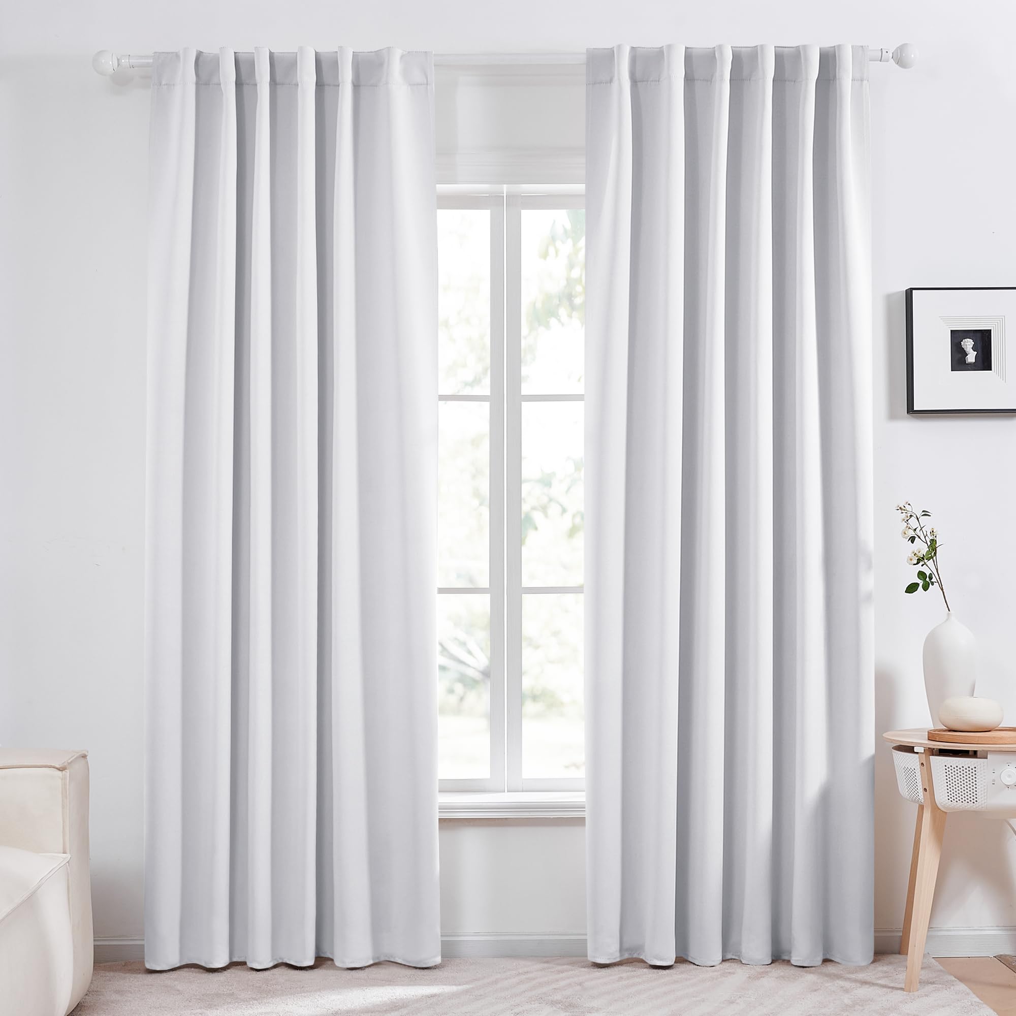 Deconovo Blackout Curtains for Bedroom, Living Room Curtains 84 Inches Long