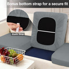hyha 12Pcs Patio Cushion Covers, Stretch Outdoor Couch Cushion Covers
