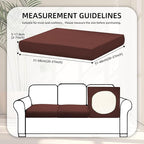 8Pcs Stretch Patio Cushion Covers,Outdoor Couch Covers Replacement,Outdoor Couch & Sofa Slipcovers,for Patio Furniture Cushion Covers,Washable Reusable Furniture Protector (Light Coffee,Cover Only)