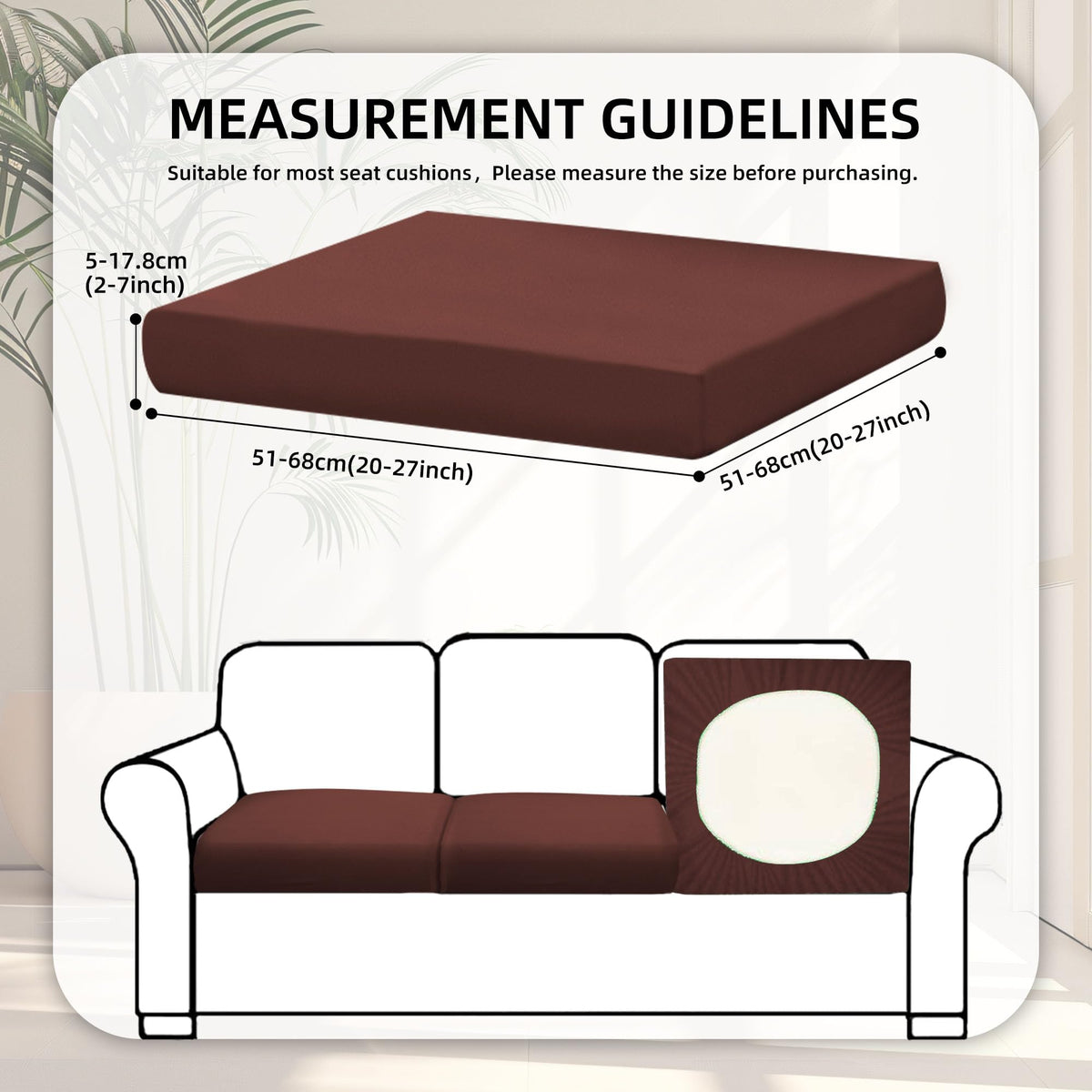 8 Pcs Outdoor Cushion Covers, Patio Sofa Cushion Covers Replacement