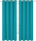 LEMOMO Teal/Turquoise Kids Blackout Curtains for Bedroom/52 X 84 Inch/Set of 2 Panels Thermal Insulated Living Room Curtains