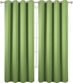LEMOMO Blackout Curtains 66 x 95 inch/Light Green Curtains Set of 2 Panels/Thermal Insulated Room Darkening Bedroom Curtains