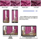 Simplebrand Ava Hot Pink Blackout Curtains for Bedroom 72 Inch Length 2 Panels Set, Privacy Thermal Insulated Rod Pocket Door Window Curtains for Patio French Door Front Door, W40 x L72 Inch