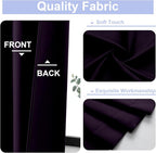 Simplebrand Ava Blackberry Short Blackout Curtains for Bedroom 54 Inches Long 2 Panels Set, Solid Thermal Insulated, Energy Saving Window Treatment Curtains Blackout Drapes, W40 x L54 Inch, Blackberry