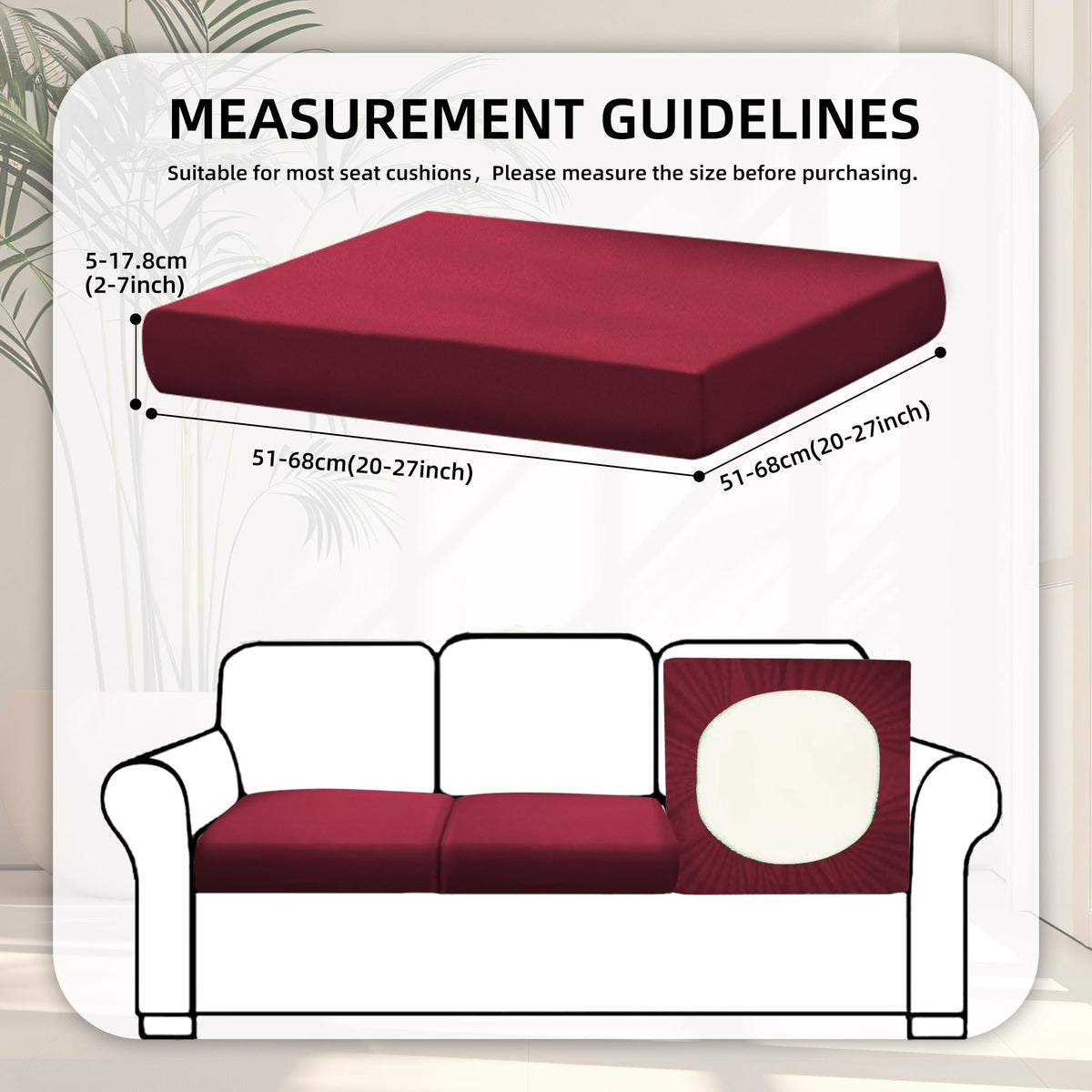 8 Pcs Outdoor Cushion Covers, Patio Sofa Cushion Covers Replacement