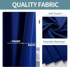 ChrisDowa Blackout Curtains 90 Inches Long 2 Panels Set for Living Room, Grommet Thermal Insulated Room Darkening Curtains for Bedroom (Royal Blue, 52 x 90 Inch)