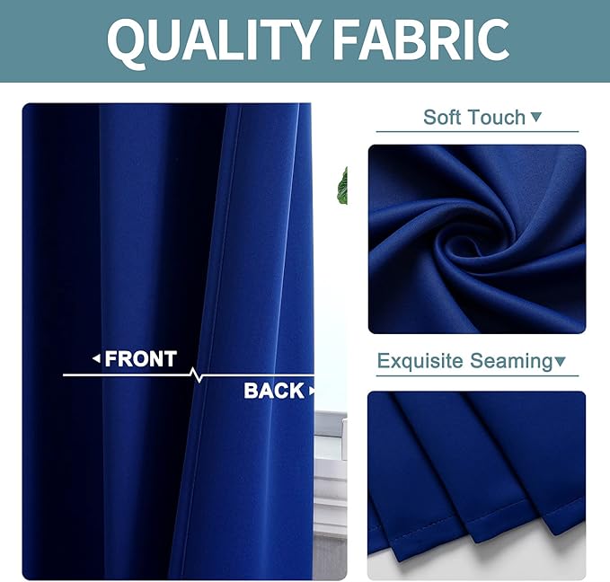 ChrisDowa Small Blackout Curtains for Kitchen and Bedroom 36 Inches Long