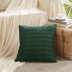 Fancy Homi 4 Packs Decorative Throw Pillow Covers for Living Room Couch Bed, Modern Farmhouse Boho Home Décor Accent Cushion Case, 20" x 20", Dark Green