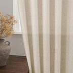 Beige Linen Curtain 96 inches Long for Living Room Back Tab Neutral Vintage Country Rustic Farmhouse Curtain Burlap Textured Canvas Cloth Look Drapes 96 inch Length for Dinning Room Bedroom 8 FT