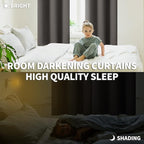 BGment Blackout Curtains for Bedroom - Grommet Thermal Insulated Room Darkening Curtains for Living Room, Set of 2 Panels (52 x 54 Inch, Grey)