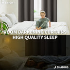 BGment Grey Blackout Curtains for Bedroom 69 Inch Long - 2 Panels