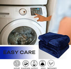 JIAHANNHA Fleece Blanket King Size Navy Blue 108 by 90 Inches Throw Blankets for Bed Sofa Couch 280GSM,Super Soft Cozy and Luxury Bed Blanket for All Season