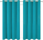 LEMOMO Turquoise Thermal Blackout Curtains/52 x 72 Inch/Set of 2 Panels Room Darkening Curtains for Bedroom