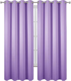 LEMOMO Blackout Curtains 66 x 84 inch/Lavender Curtains Set of 2 Panels/Thermal Insulated Room Darkening Bedroom Curtains