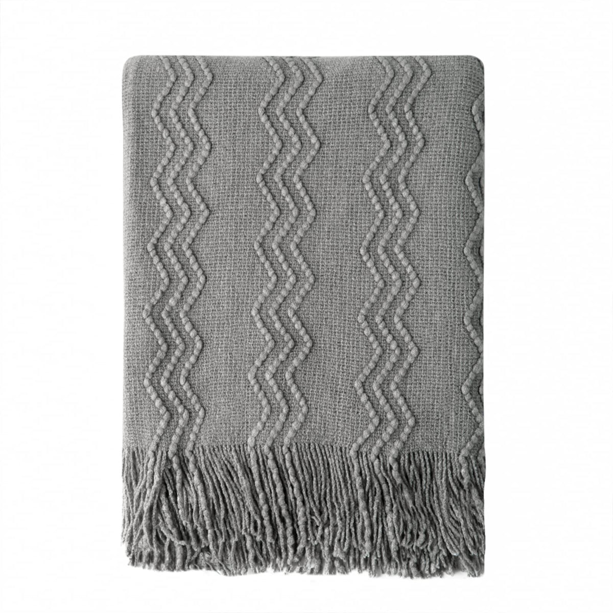 BOURINA Green Throw Blanket 50x60 Inch Boho Knitted Soft Throw Sofa Blanket