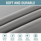 H.VERSAILTEX Grey Blackout Curtains for Bedroom Thermal Insulated Room Darkening Blackout Curtain Panel for Door, Window Panel Drapes - 1 Panel - 52 inch Wide by 90 inch Long, Dove Gray, Grommet Top