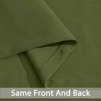 Yakamok Blackout Curtains 38x84 inch Olive Green Thermal Drapes-Bedroom