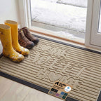 GORILLA GRIP 100% Waterproof All-Season WeatherMAX Doormat, 47x35, US Designed Natural Rubber, Stain and Fade Resistant, Low Profile Indoor Outdoor Door Mats, Easy Clean Patio Mat, Home Sweet Home