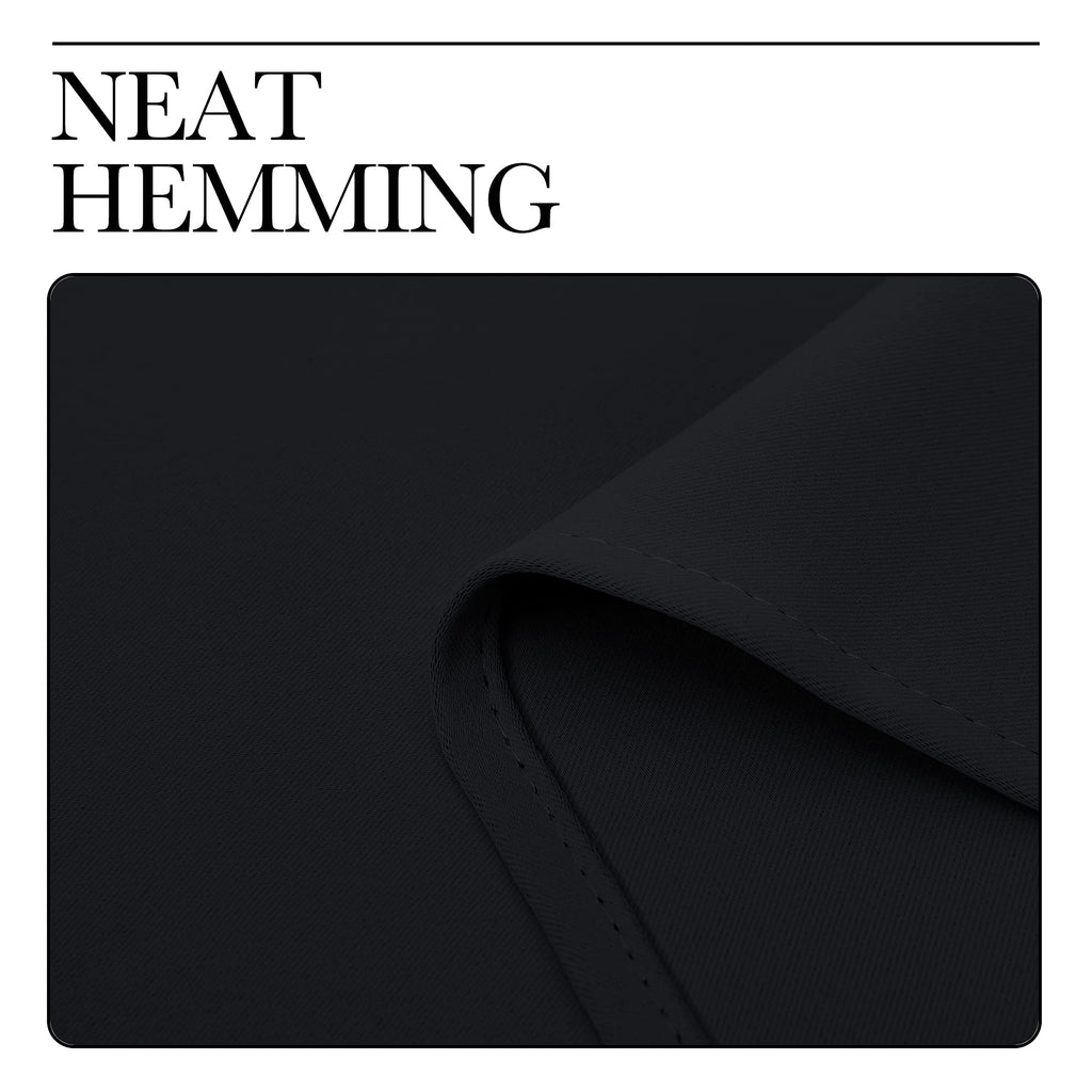 NICETOWN Blackout Curtain Panels for Bedroom, 2 Panels, W52 x L60-inch, Black, Thermal Insulated Grommet Top Blackout Draperies and Drapes for Basement