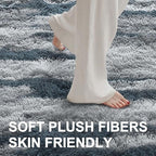 8x10 Ft Extra Large Shag Rugs for Living Room, Tie Dyed Ultra Soft Fluffy Furry Area Rugs for Bedroom Indoor Floor, Aesthetic Carpet for Kids Home Decor (Blue)