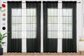 SpaceDresser Black Sheer Curtains 4 Panels Rod Pocket Semi-Sheer Curtain 63 Inches Long Light Filtering Voile Window Drapes for Bedroom Living Room Kitchen, Each 52W x 63L