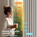 MIULEE Cobblestone Blackout Bedroom Curtains Drapes 72 Inch Long 52"x72"