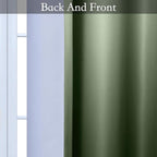 SimpleHome Ombre Room Darkening Curtains for Bedroom, Light Blocking Gradient Grey White to Sage Green Thermal Insulated Grommet Window Curtains/Drapes for Living Room,2 Panels, 52x84 inches Length