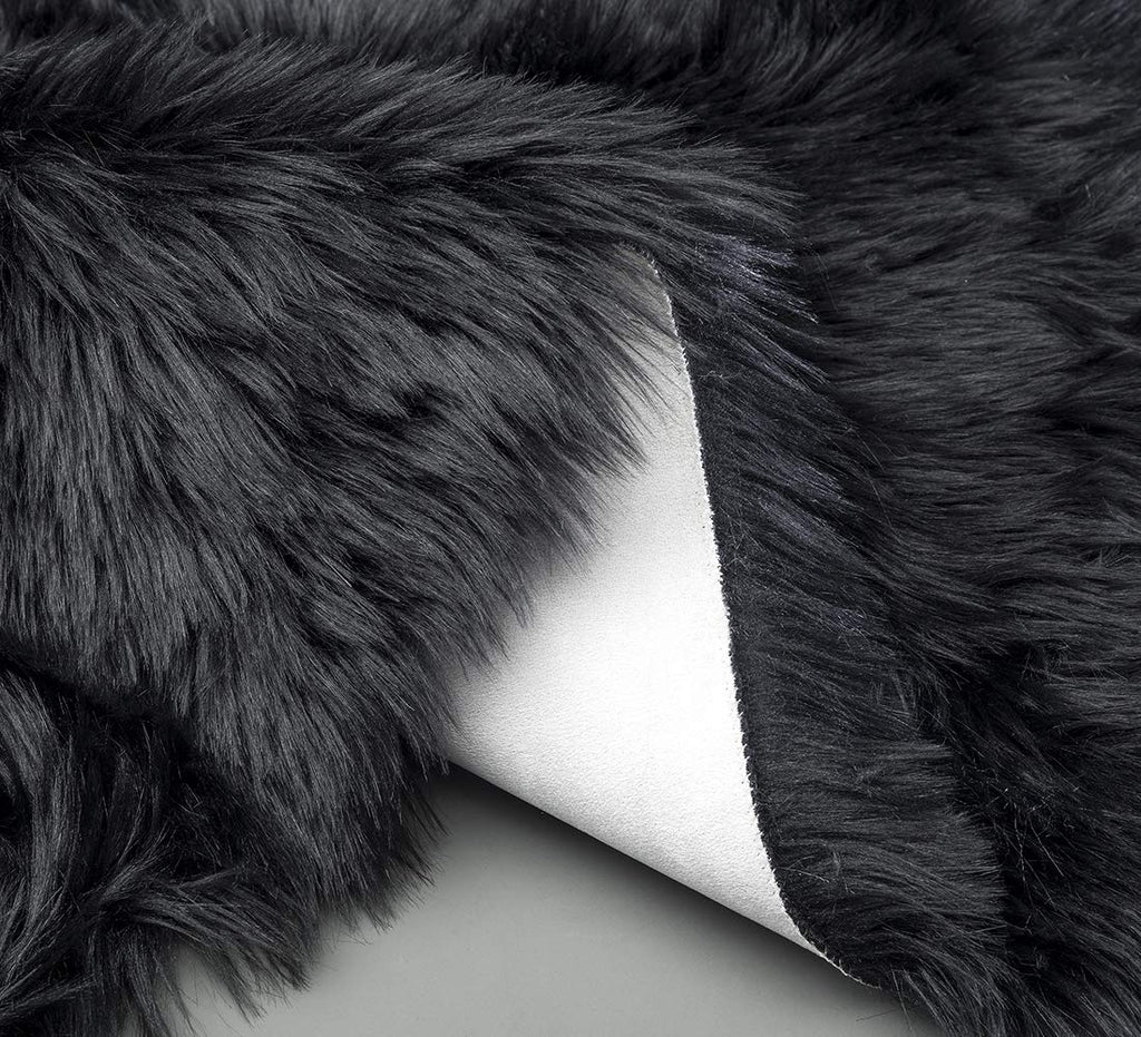 Ciicool Ultra Soft Faux Sheepskin Fur Rug 2x6 Feet Fluffy Rug for Bedroom