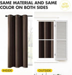 MIULEE Chocolate Brown Blackout Curtains for Bedroom Living Room 63 Inches Long 2 Panels, Thermal Insulated Room Darkening Drapes Solid Grommet Noise Reduction Window Treatments 40x63 Inch