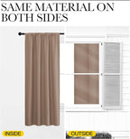 NICETOWN Kitchen Window Blackout Curtains - Window Treatment Thermal Insulated Rod Pocket Small Blackout Draperies/Drapes for Bedroom/Kitchen (Cappuccino, Set of 2, 34 inches Wide by 45 inches Long)