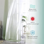OVZME Living Room Sheer Curtains 120" Length 2 Panels Set for French Door, Gorgeous Window Decoration for Wedding & Party & Backdrop & Canopy, Sage Green, Each 42Wx120L, 1 P