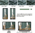 Simplebrand Ava Blackout Curtains for Patio 108 Inches Long 2 Panels Set, Solid Thermal Insulated Room Darkening Rod Pocket Window Treatment Curtains Blackout Drapes, W50 x L108 Inch, Dark Green