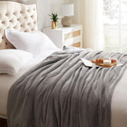 Fleece Blanket King Size Grey Lightweight Super Soft Cozy Luxury Bed Blanket Microfiber
