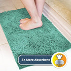 Muddy Mat® | Super Absorbent Door Mat Indoor, Microfiber Quick Dry Chenille Entryway Rug, Non-Slip Front Door Mat, Indoor Mats for Entryway, Machine Washable Pet Rug, Sea Green 36"x60"