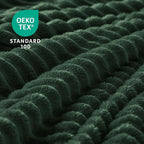 BEDELITE Fleece Throw Blanket for Couch – 3D Ribbed Jacquard Soft and Warm Decorative Fuzzy Blanket – Cozy, Fluffy, Plush Lightweight Emerland Green Throw Blankets for Bed, Sofa, 50x60 inches