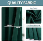 ChrisDowa Grommet Blackout Curtains for Bedroom and Living Room - 2 Panels Set Thermal Insulated Room Darkening Curtains (Forest Green, 52W x 54L)