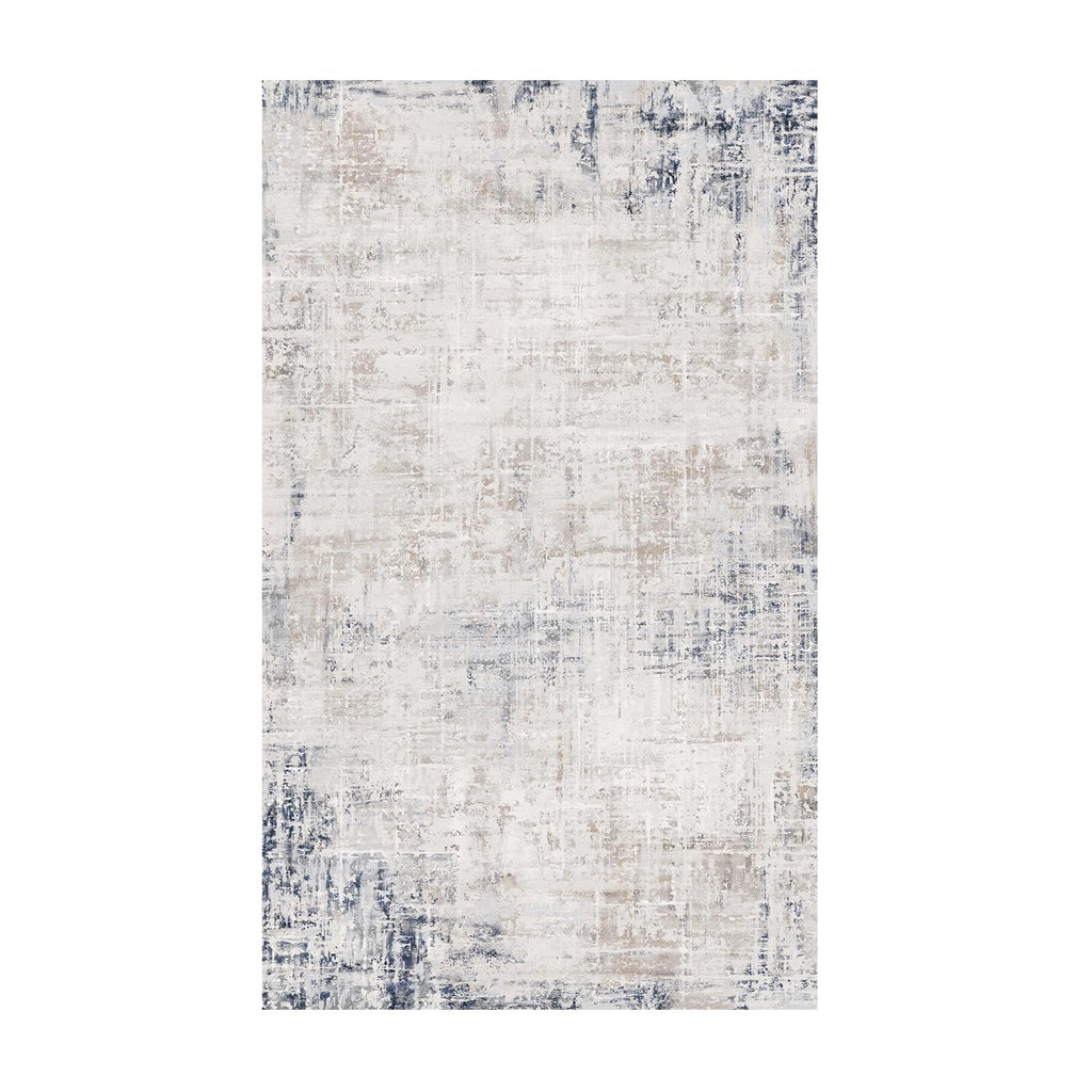 3 x 5 Rug Small Non Slip Area Rug Ultra Soft Machine Washable Low Pile Modern Abstract Area Rugs for Bedroom Living Room Entryway Kitchen Bedside, Blue/Grey