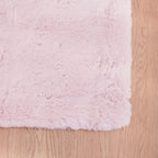 ORINOVA Pink Fuzzy Faux Washable Fluffy Fur Area Rugs for Living Room Cute Small Furry Rugs for Bedroom Kids Rug 2x3 Rug Girls Nursery Rug Rectange Rugs