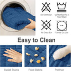 hyha Couch Covers for Dogs Washable, Non Slip Plush Dog Sofa Protectors, Fuzzy Pet Couch Covers for 3 Cushion Sofa Pet Friendly (Navy Blue, 27.6" x 70.9")