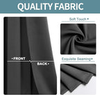 ChrisDowa Small Window Curtains for Kitchen and Bedroom - Grommet Short Thermal Insulated Room Darkening Curtains (2 Panels, Dark Grey, 34 x 36 Inch)