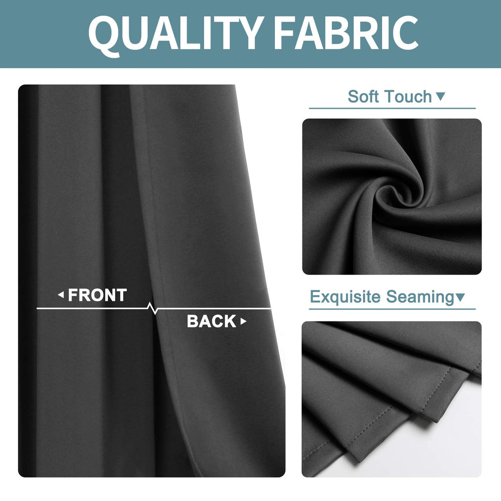 ChrisDowa Blackout Curtains for Bedroom and Living Room 72 Inches Long